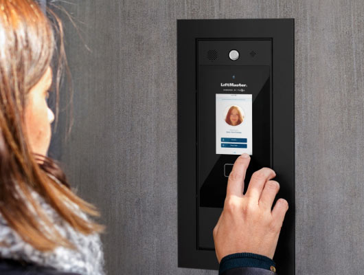 a person using access control system