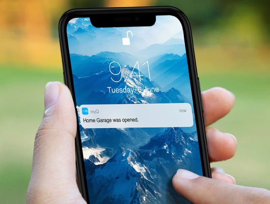 real time MyQ notification