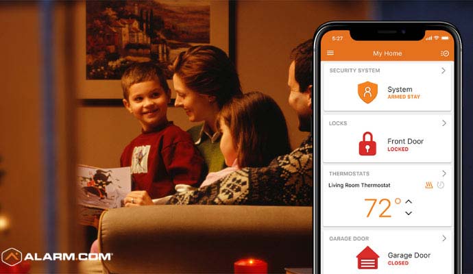 Alarm.com app for managing home security