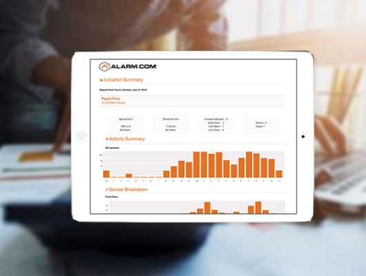 Business professionals utilizing smart reporting
