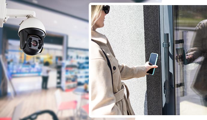 Collage of business security and access control system