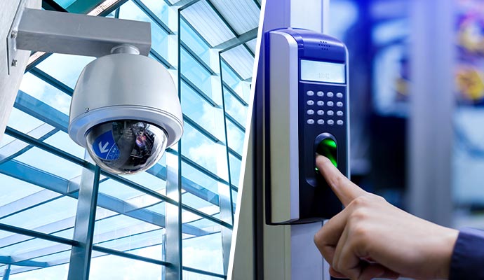 Collage of business security and access control system