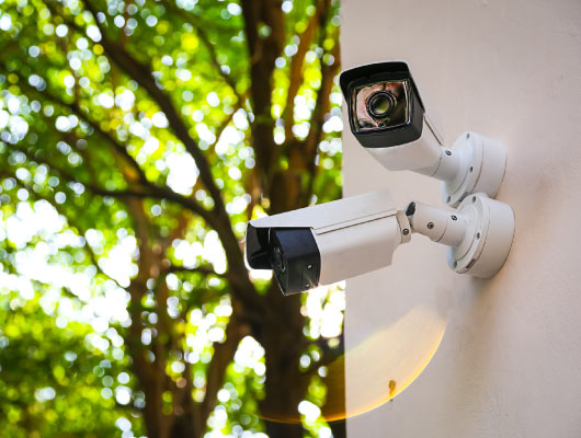 business security camera installed