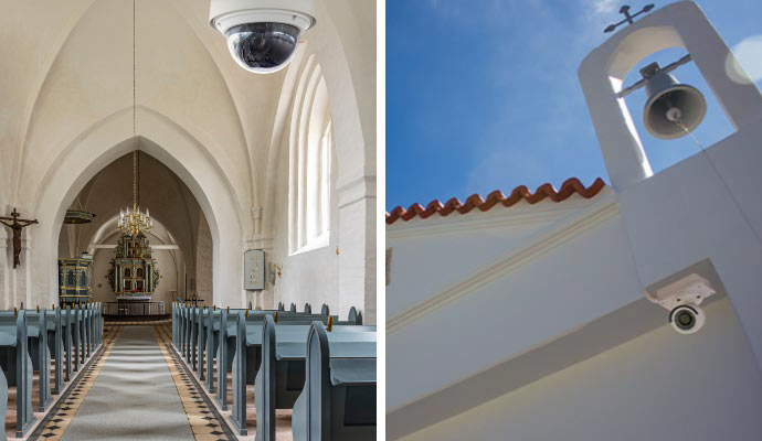 collage of indoor and outdoor church camera