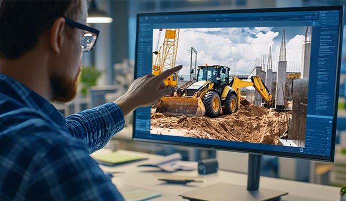 Remote monitoring of construction site