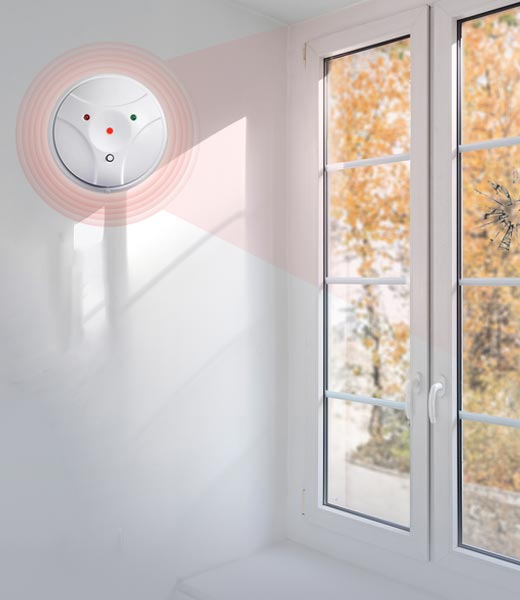 An installed glass break detector