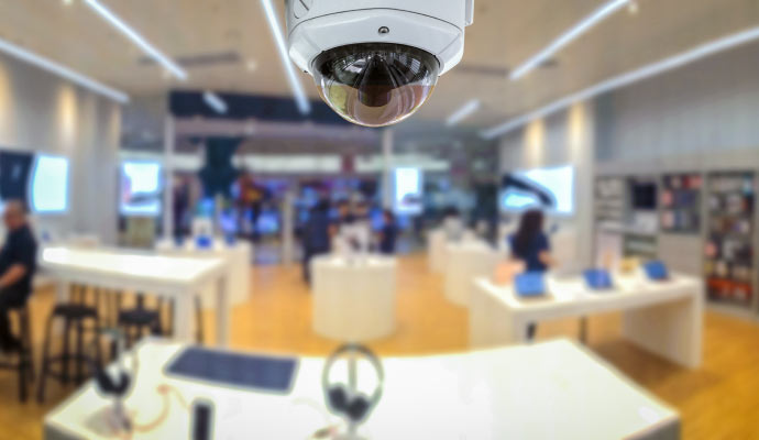 indoor business camera in a store
