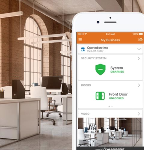 business security connected with phone