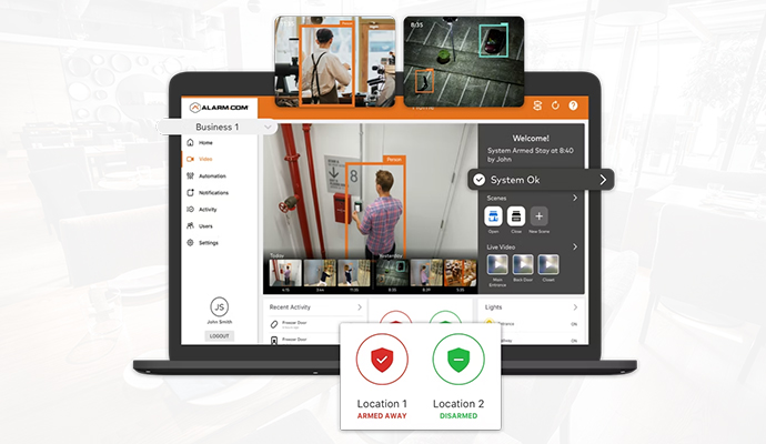 Interactive panels business security