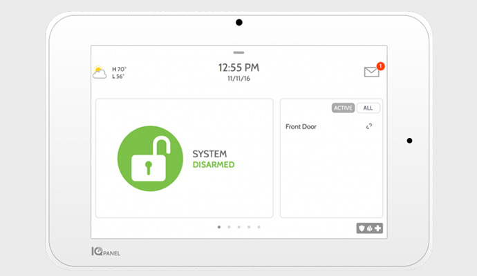 Interactive security panel for business