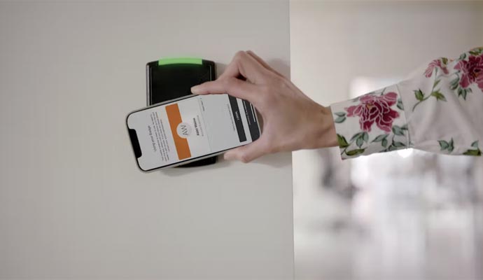 Key card reader installed for secure access control