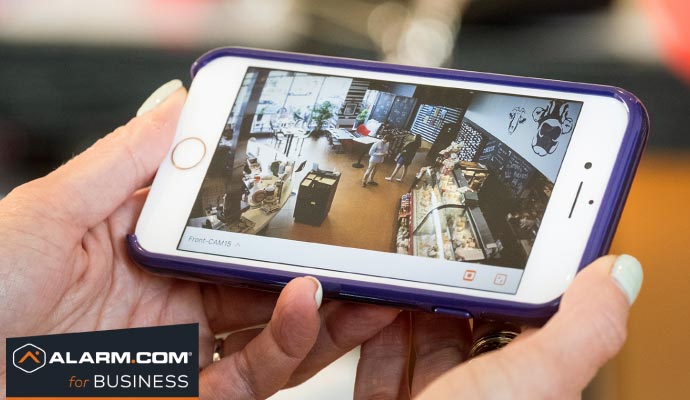 Professional monitoring center securing restaurant 24/7