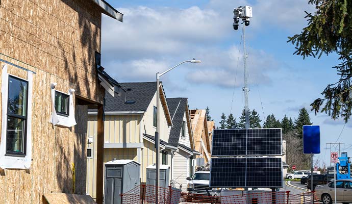 Residential development surveillance camera