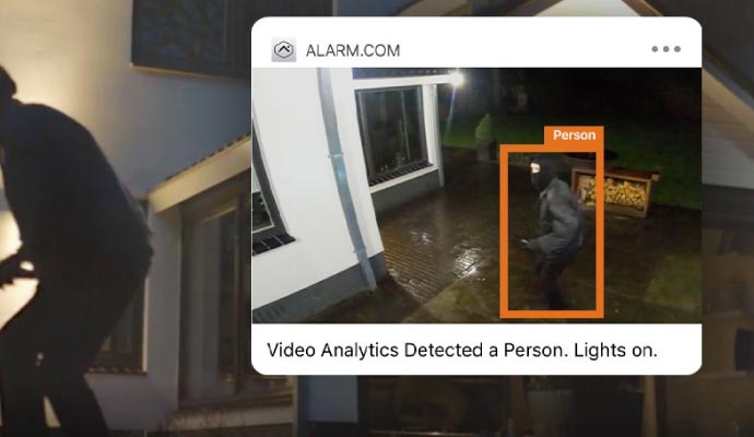 Burglary detection sensors securing a restaurant