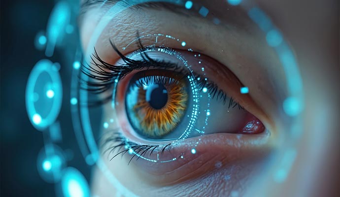 Retina scan device for high-security access