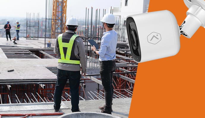 Security camera for construction site