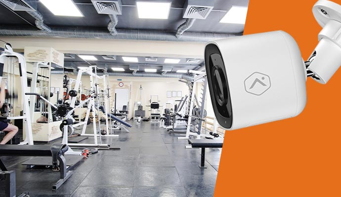 sSecurity camera in fitness facilities
