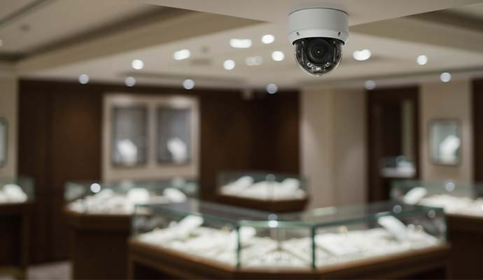 Security camera in jewelry store