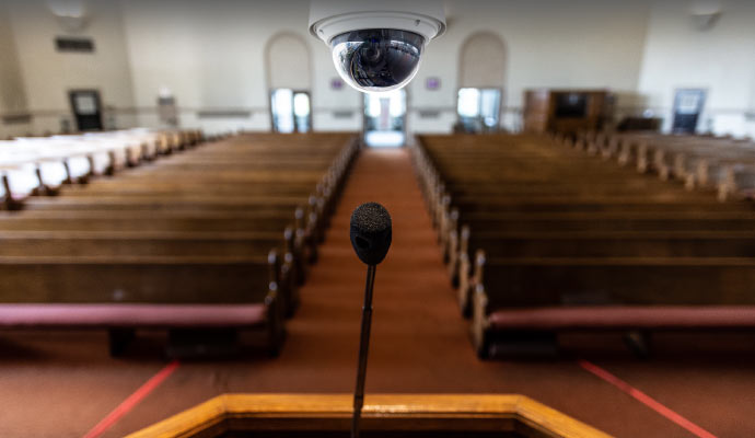 security camera in church