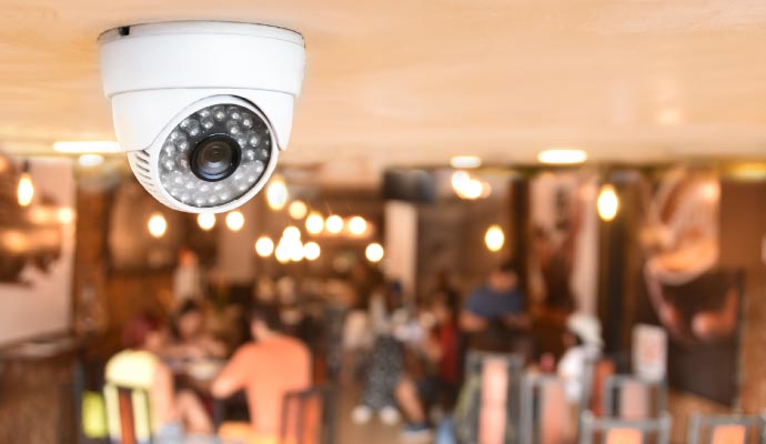 Security system installed in restaurant