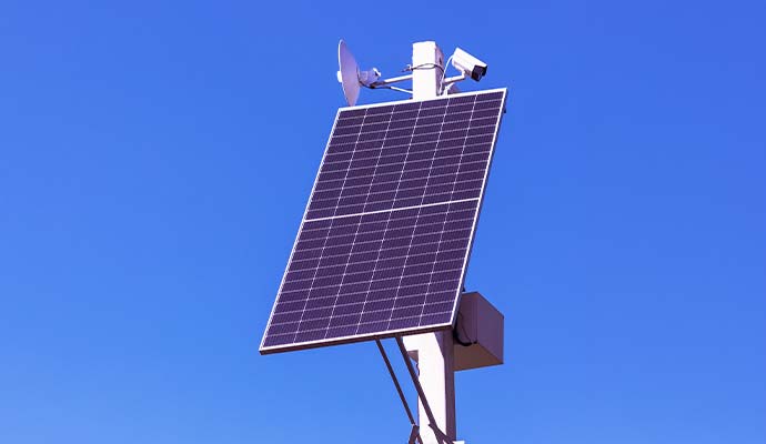 Solar-powered CCTV camera