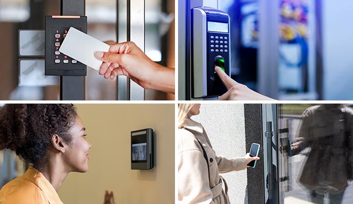 Collage of different access control system