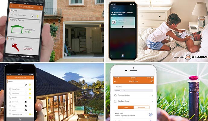 Collage of home automation systems