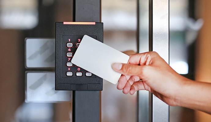 Commercial keycard entry access control reader