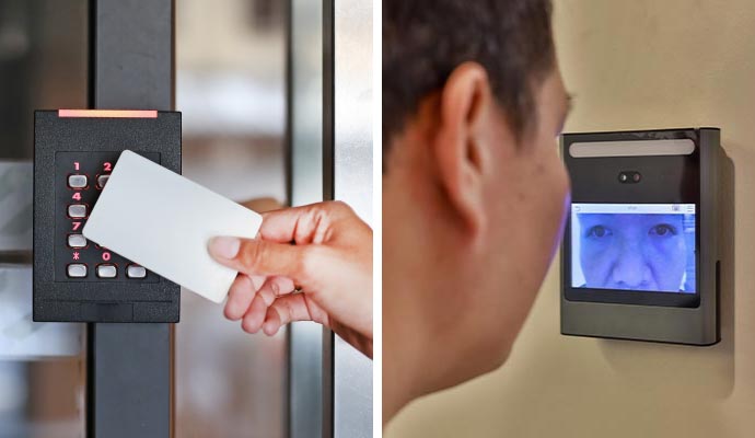 Collage of different access control systems