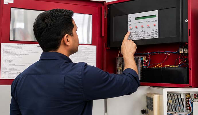 Fire alarm monitoring for commercial properties
