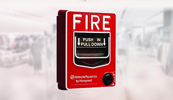 Fire-Lite Alarms by Honeywell red fire pull station