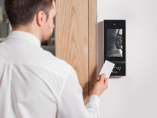 Visual recognition door entry