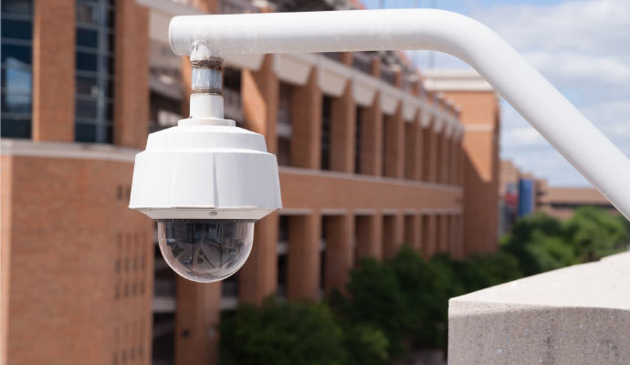 dome camera at commercial space