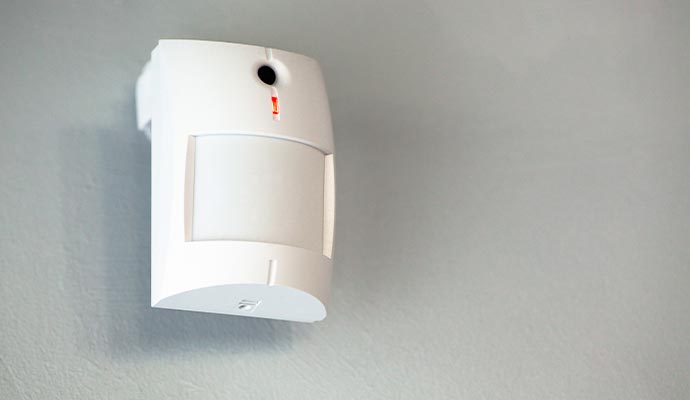 close-up look of high-tech motion sensor