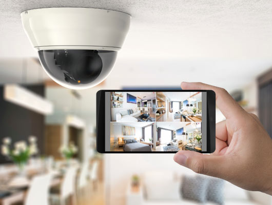 security camera connected to phone