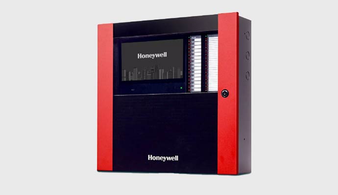 Honeywell red black fire alarm control panel