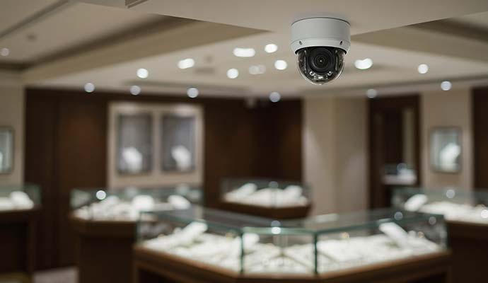 Indoor security cameras for retail surveillance