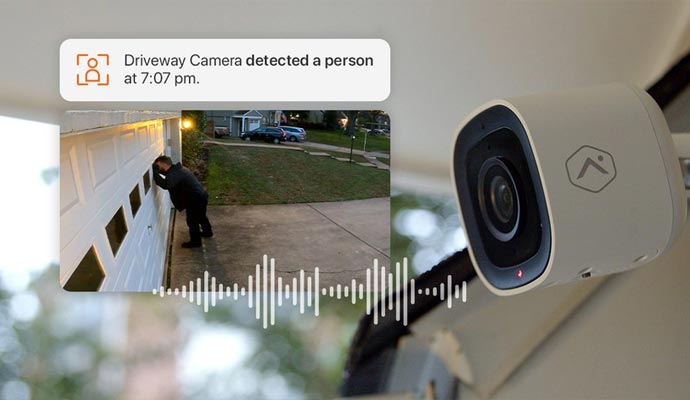Installed outdoor camera
