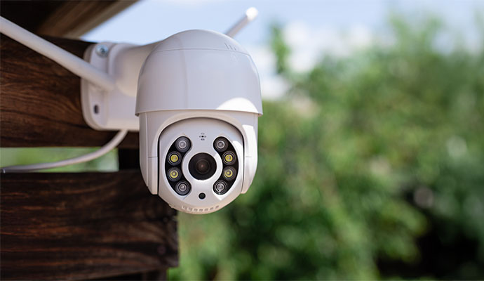 Installed PTZ camera