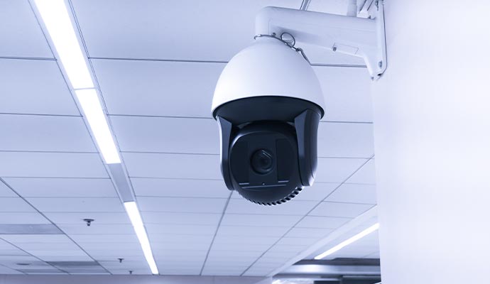 IP PTZ camera on the ceiling