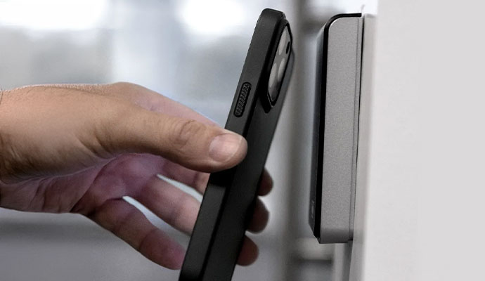 Person using mobile access control system