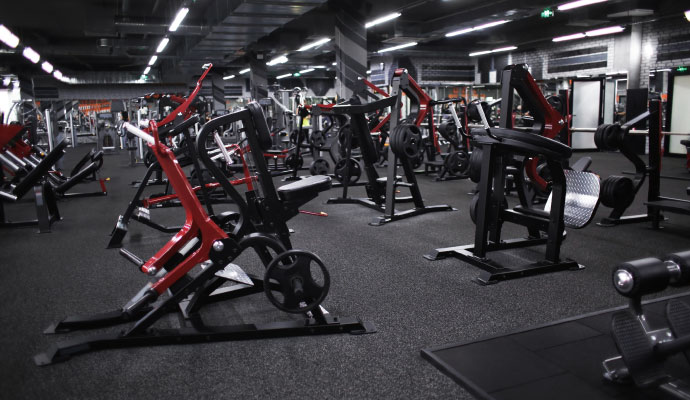 Modern fitness area