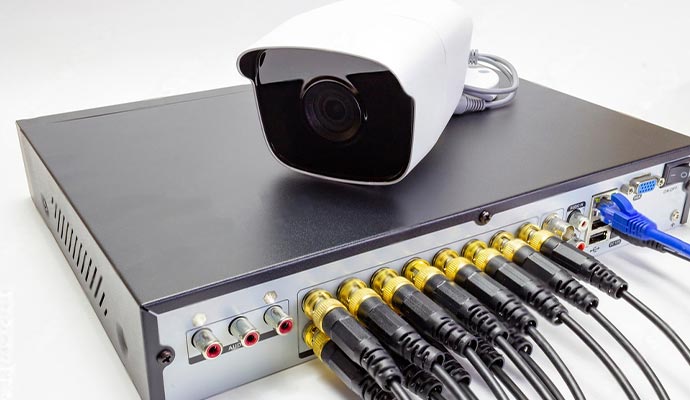 NVR security camera system with controller