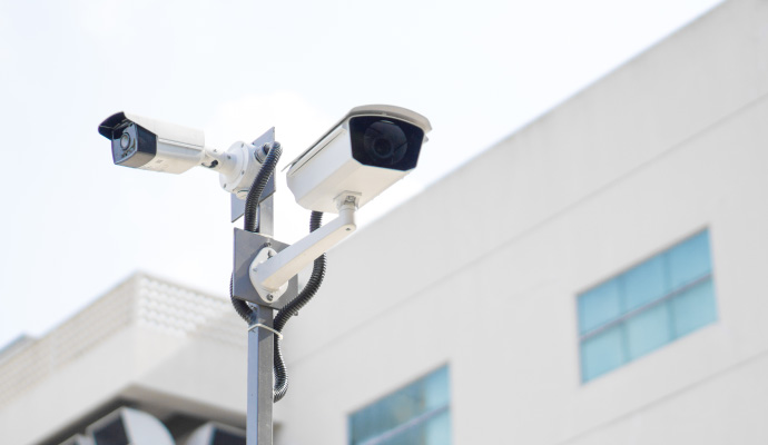 Commercial outdoor security cameras