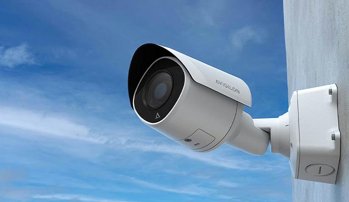 Outdoor security camera of Avigilon