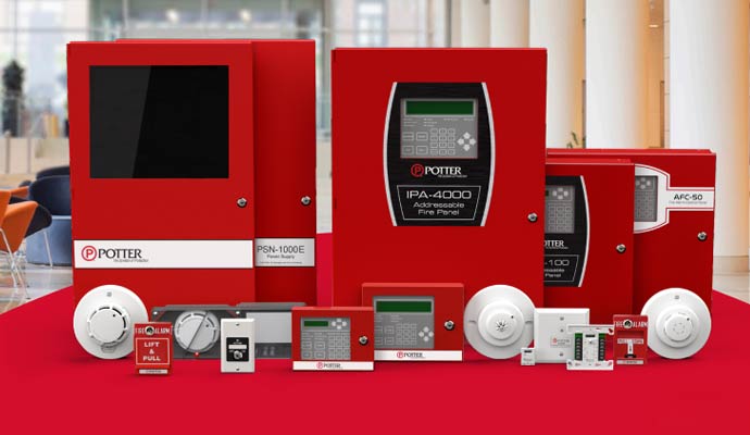 Potter fire alarm system equipment and panels