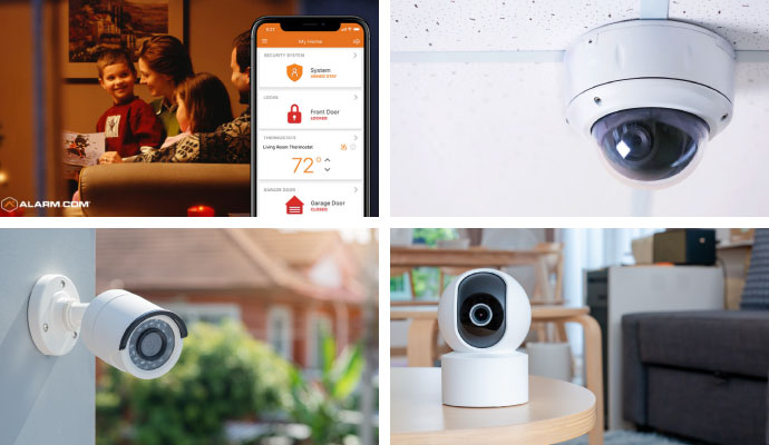 Residential security camera solutions collage