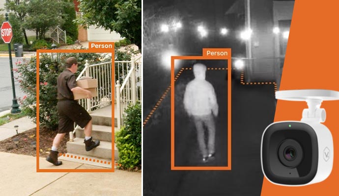 Collage of day and night camera feed Collage of day and night camera feed