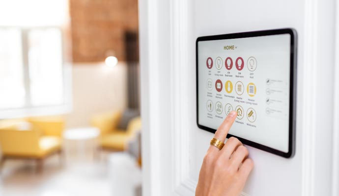 Installed interactive panel