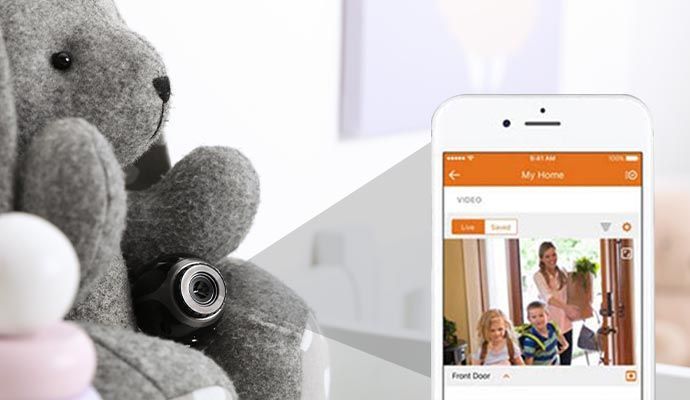 Live feed from security camera on smartphone